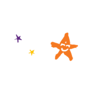 Doodle of an orange star