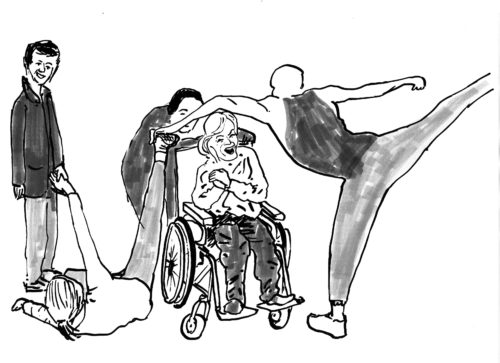 illustration of a group dancing