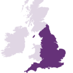 map of the uk with england highlighted