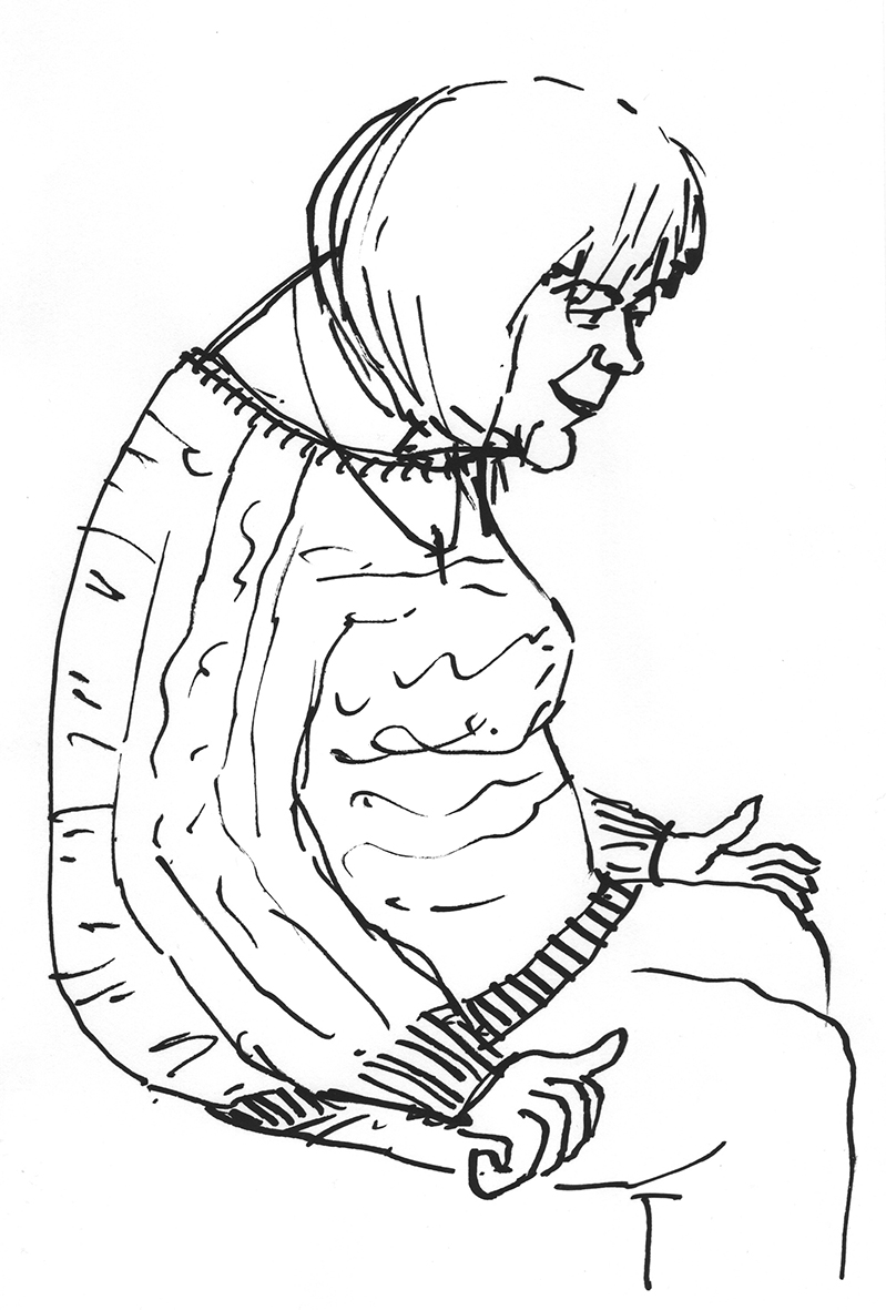 illustration of a person sitting