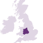 map of the uk with the west midlands highlighted