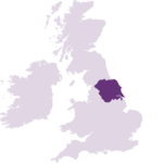map of the uk with yorkshire and the humber highlighted