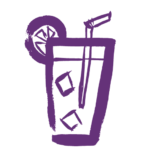 ice tea icon purple
