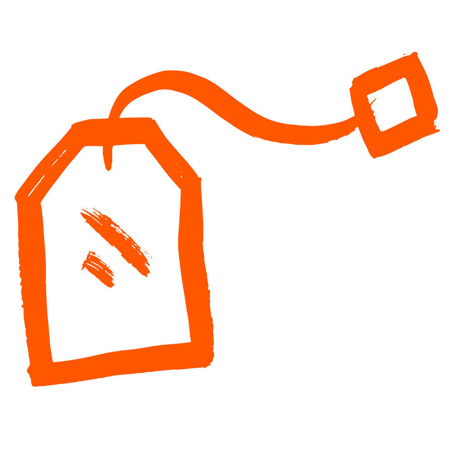 orange teabag icon