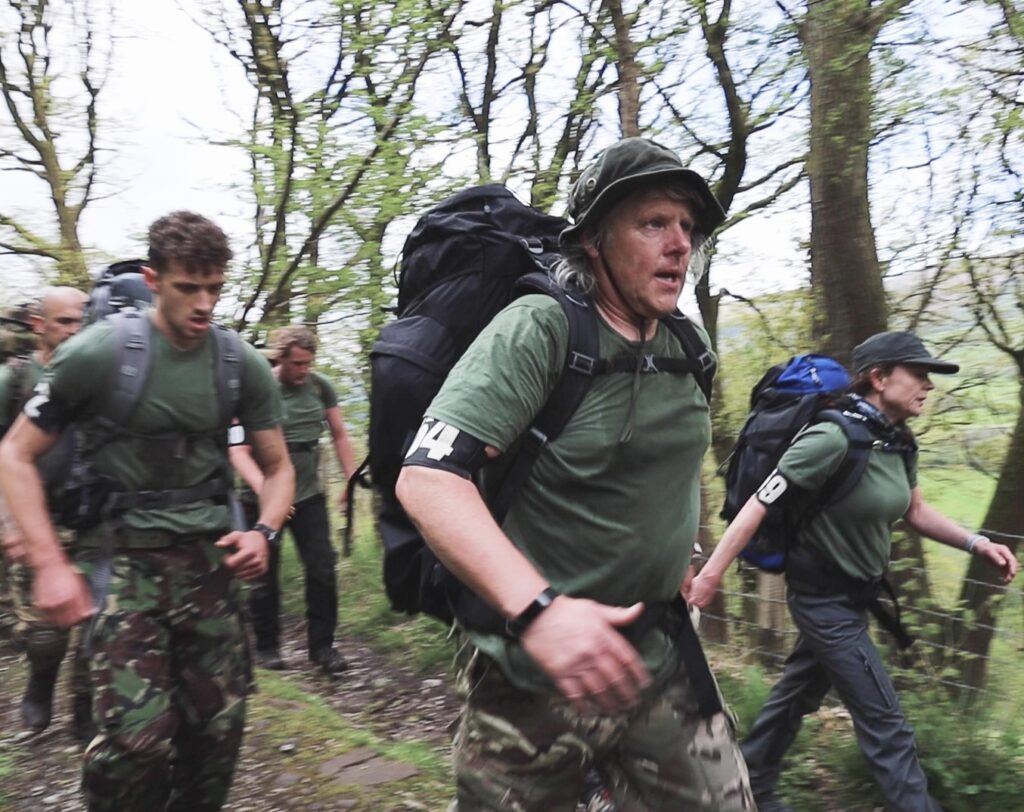 Rob completing a gruelling trek to fundraise for Sense.