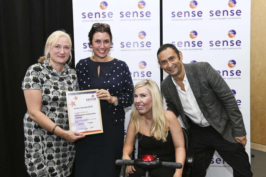Richard poses with some winners at the Sense Awards in 2018.